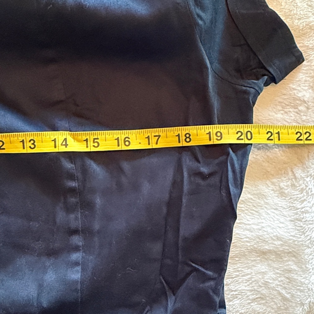 Talbots Navy Midi Dress fit and flare skirt sz 14 - Picture 7 of 9